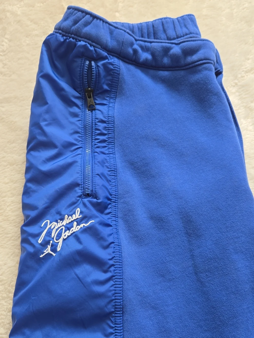 Jordan Blue & Black Tracksuit Set Windbreaker Hoodie Sweatpants Size L